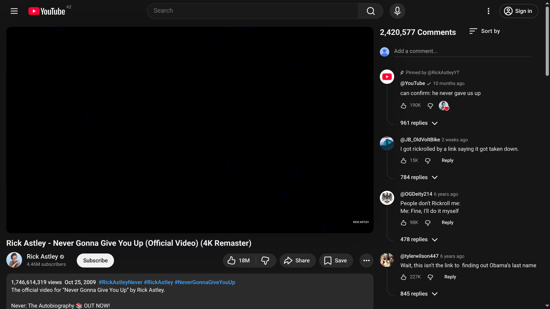 Comments on the right