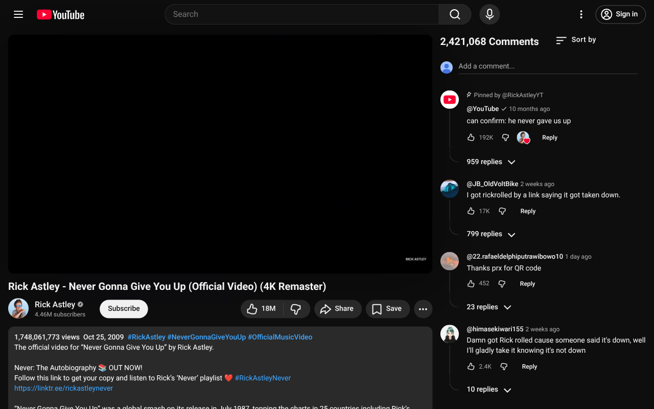 Dark mode layout