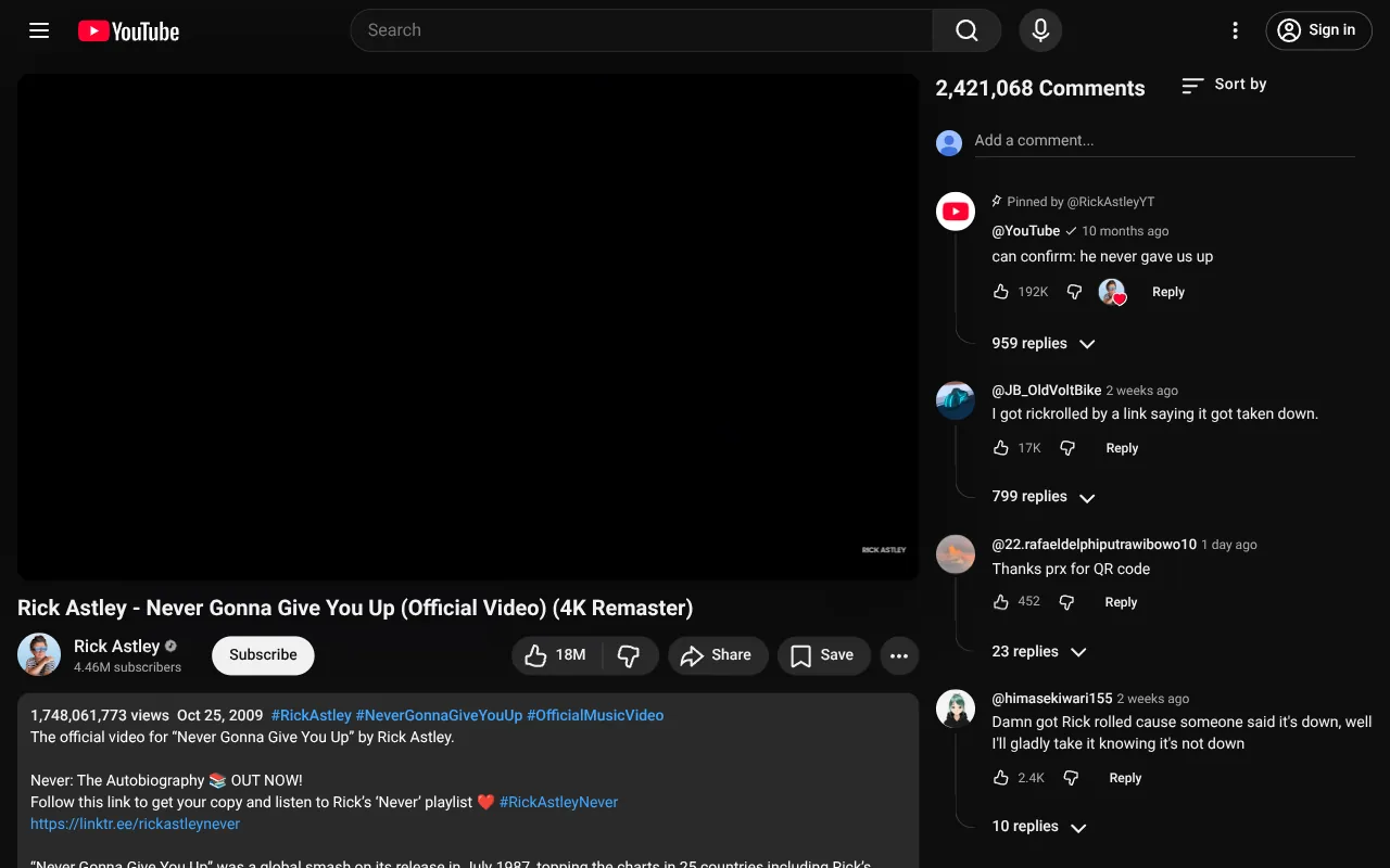 Dark mode layout